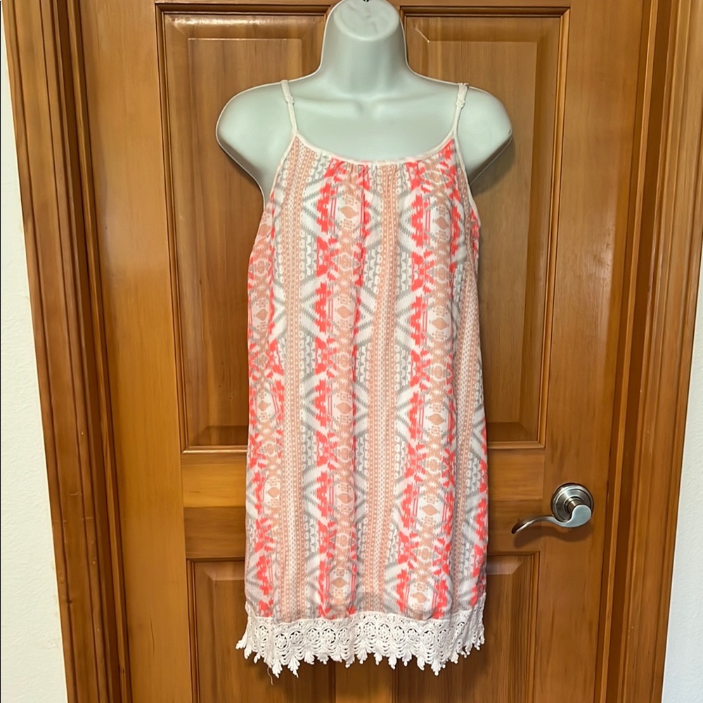 Multicolored Embellished Ruffled Mini Sundress